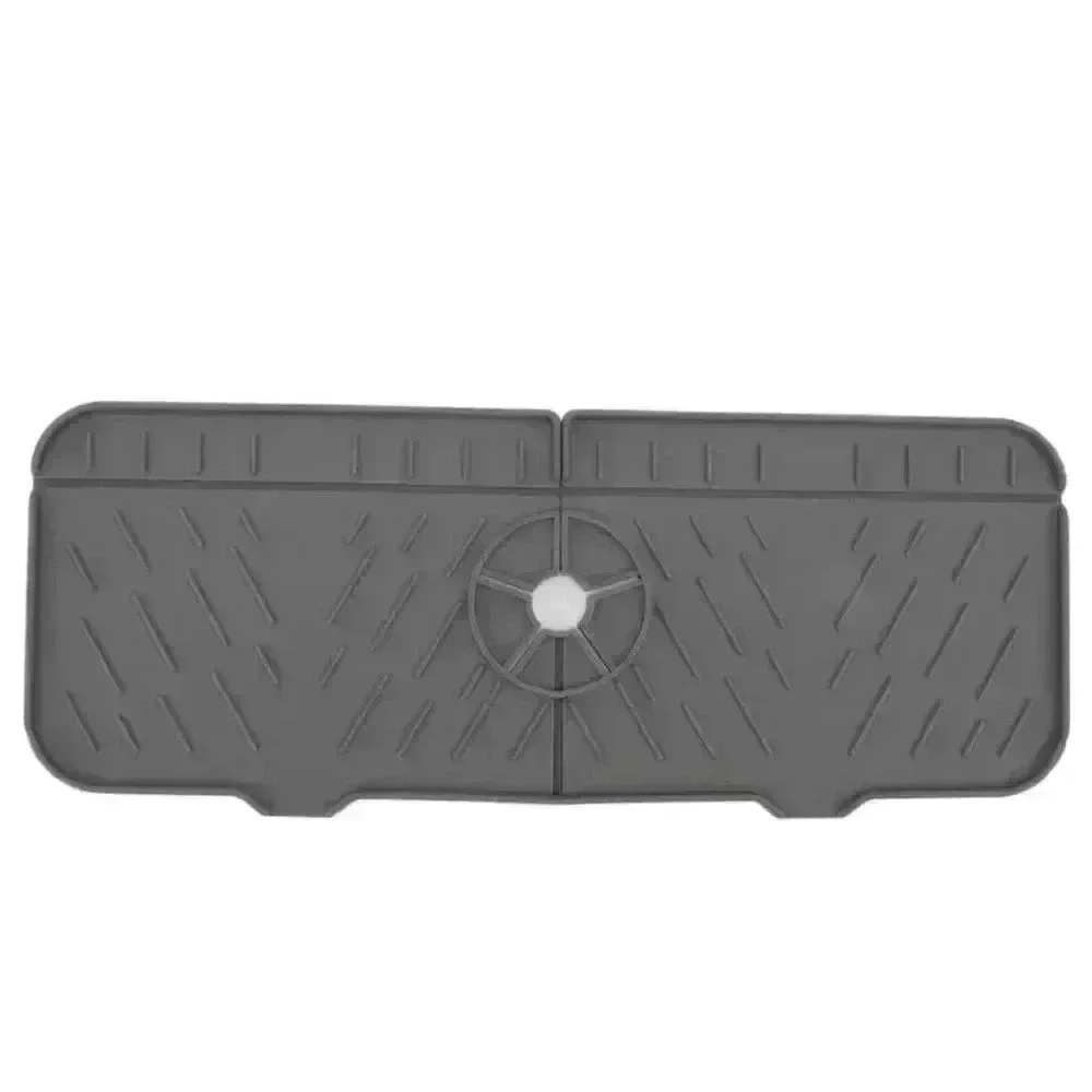 2‎ pack OUKENS Kitchen Sink Mat, Gray, Silicone, 14.7in